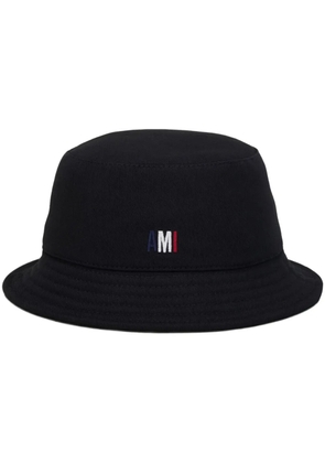 AMI Paris Bleu Blanc Rouge Ami embroidered bucket hat - Black