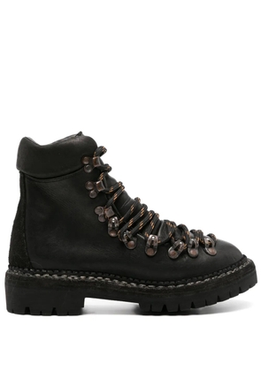 Guidi lace-up leather boots - Black