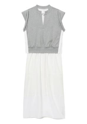 3.1 Phillip Lim layered jersey-panel midi dress - White