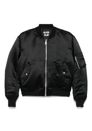 Black Comme Des Garçons satin bomber jacket