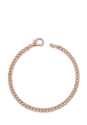 SHAY 18kt rose gold Baby diamond link bracelet - Pink