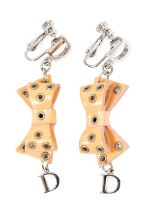 Christian Dior Pre-Owned 1990s bow clip-on earrings - Silver