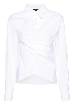 Fabiana Filippi tied cropped shirt - White