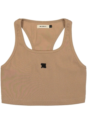 MISBHV cropped M-patch tank top - Neutrals