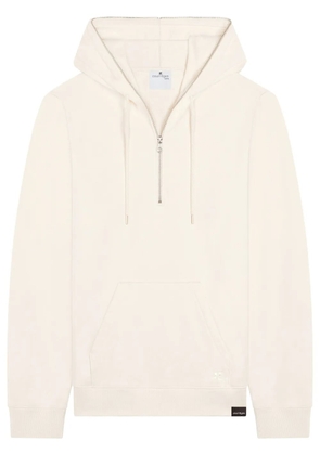 Courrèges zipped fleece hoodie - White