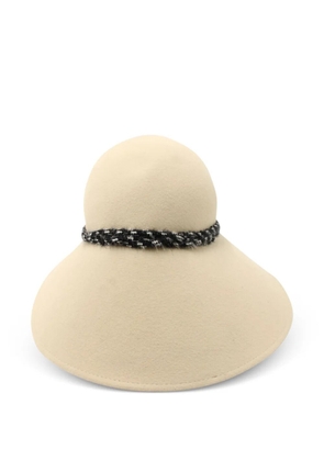 Maison Michel wide-brim wool hat - Neutrals