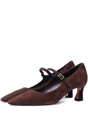 Poche Paris buckle-strap heeled pumps - Brown