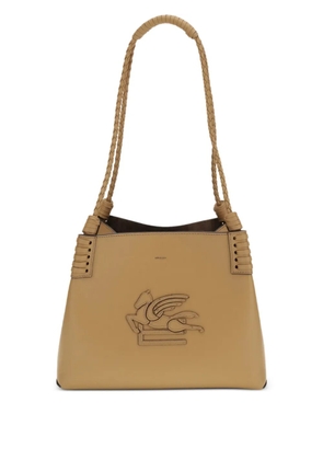 ETRO small Libra braided-handle leather bag - Neutrals