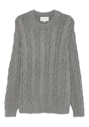 BOMPARD cable-knit crew-neck sweater - Grey