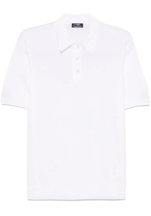 Barba cotton polo shirt - White