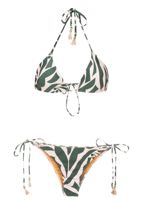 Lygia & Nanny Maya abstract-print bikini - Green