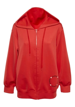 Love Moschino logo-print zip-up hoodie - Red