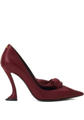 Lanvin knotted pointed-toe pumps - Red