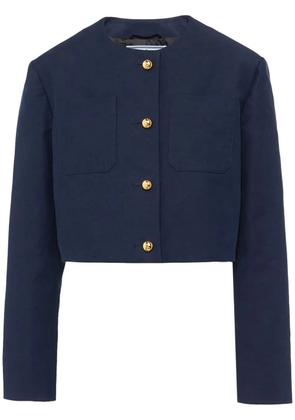 Prada single-breasted cropped jacket - Blue