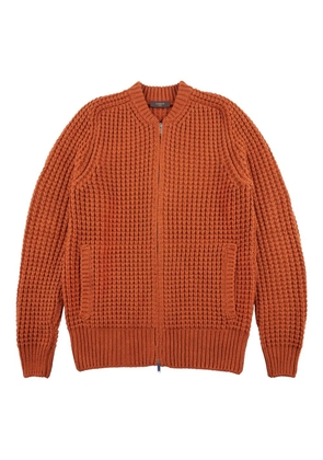 Zanone zip-up cardigan - Orange