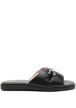 Love Moschino buckle-detail leather sandals - Black