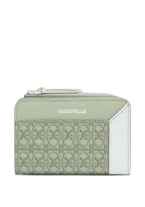 Coccinelle Lorren monogram zip wallet - Green
