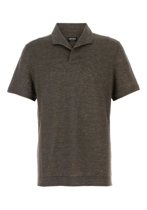Zegna linen T-shirt - Brown