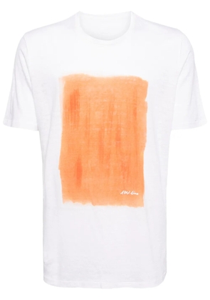 120% Lino paint-print linen T-shirt - Neutrals