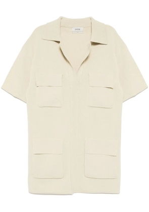 System patched pocket knitted shirt - Neutrals