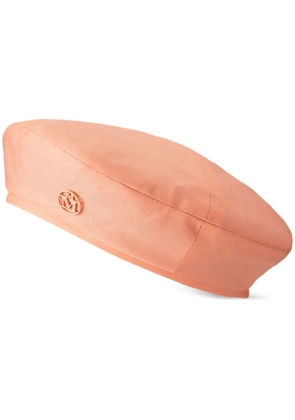 Maison Michel New Billy logo-appliqué beret - Orange