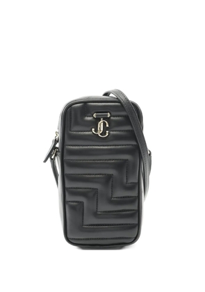 Jimmy Choo Pre-Owned 10s Avenue quilted leather phone case - Black