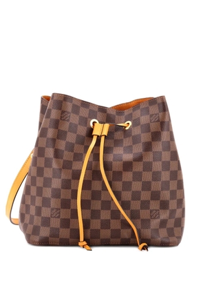 Louis Vuitton Pre-Owned NeoNoe Handbag Damier with Leather MM bucket bag - Brown