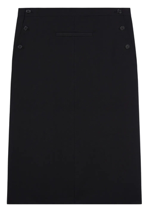 Courrèges front-pocket wool skirt - Black
