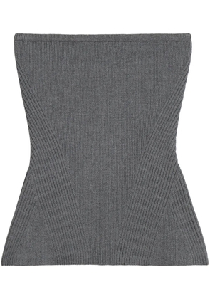 Apparis ribbed-knit bandeau top - Grey