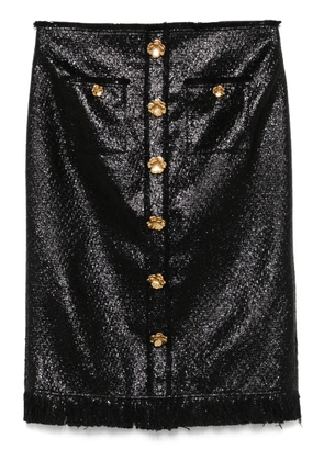 Giuseppe Di Morabito button-flower detailed mini skirt - Black