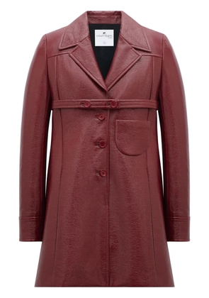 Courrèges Heritage belted vinyl tailored coat