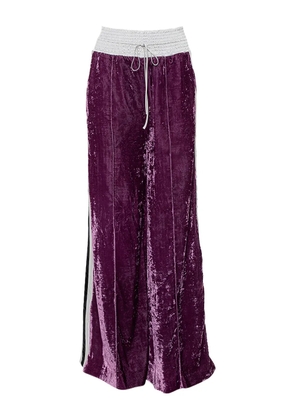 Off-White Pre-Owned velvet trousers - Purple