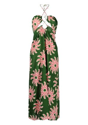 Cala de la Cruz Roge graphic-print midi dress - Multicolour