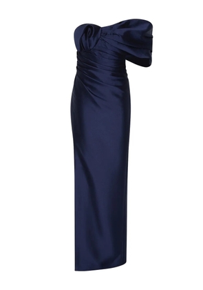 Rachel Gilbert Marlo ruched strapless gown - Blue