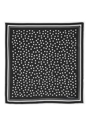 Dolce & Gabbana polka-dot silk scarf - Black