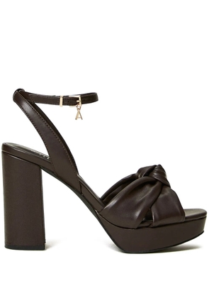 TWINSET 105mm knot-detail platform sandals - Brown