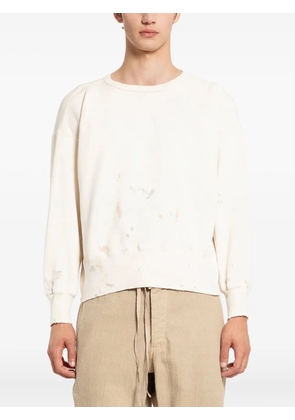 TAIGA TAKAHASHI distressed cotton sweatshirt - Neutrals