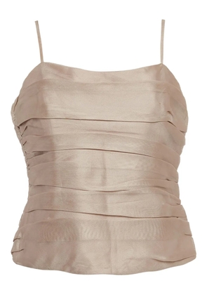 Armani Vintage pleated silk top - Pink