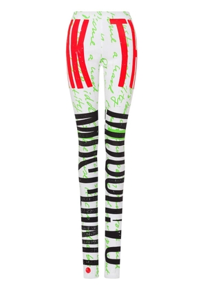 Moschino graphic-print leggings - White