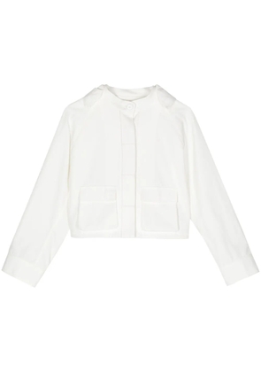 SHIATZY CHEN detachable-hood cargo jacket - White