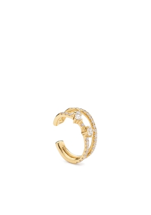 We by WHITEbIRD 18kt yellow gold Aurore Double diamond ear cuff