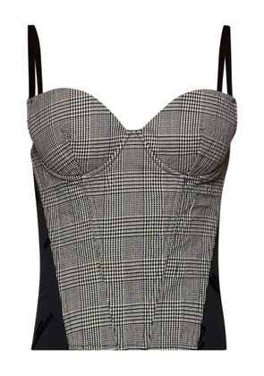 VETEMENTS checked corset top - Grey