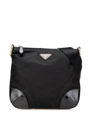 Prada Pre-Owned 2013-2025 Vitello Trimmed Tessuto Zip Top crossbody bag - Black