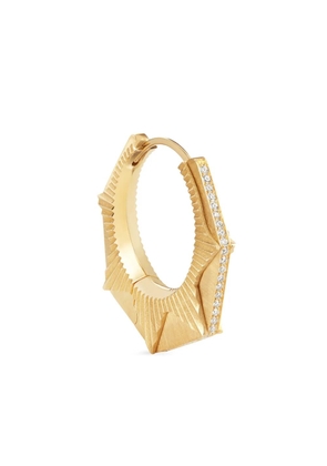 Marie Lichtenberg 18kt yellow gold NYC GM diamond hoop earring