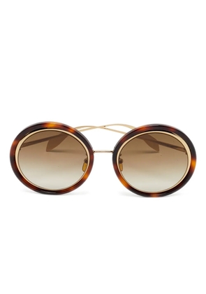 Alexander McQueen Pre-Owned round gradient sunglasses - Brown
