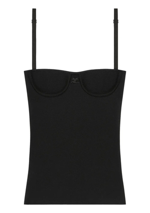 Courrèges lingerie interlock top - Black