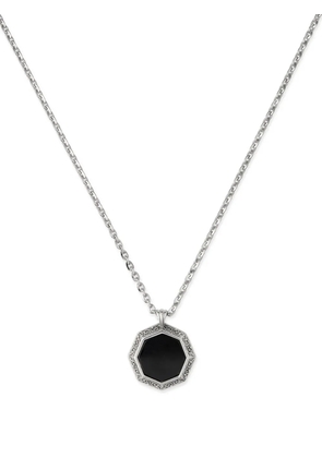 Emanuele Bicocchi octagon onyx necklace - Silver