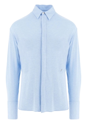 Ferragamo logo-embroidery stretch-jersey shirt - Blue
