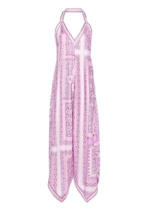 PUCCI Festa-print silk midi dress - Purple