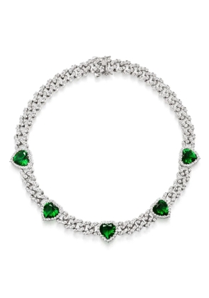 Nialaya Jewelry crystal-embellished choker-chain necklace - Silver